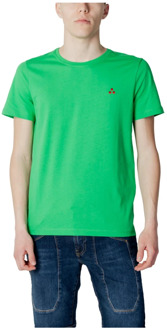 Peuterey Groene Katoenen T-Shirt met Lange Mouwen Peuterey , Green , Heren - S