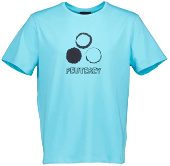 Peuterey Lichtblauwe T-shirts Peuterey , Blue , Heren - Xl,L