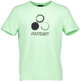 Peuterey Lichtgroene T-shirts Peuterey , Green , Heren - L,S