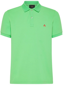 Peuterey Slim Fit Stretch Nylon Polo Shirt Peuterey , Green , Heren - 2Xl,Xl,L,M,S