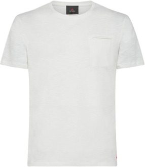 Peuterey T-shirt met geborduurd logo Peuterey , White , Heren - 2XL