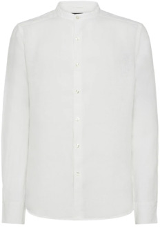 Peuterey Witte Mandarin Kraag Shirt Peuterey , White , Heren - Xl,L,M,S