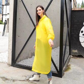 Peva Vrouwen Man Regenjas Volwassen Waterdichte Transparante Tour Wandelen Regen Poncho 6 Kleuren Draagbare Outdoor geel
