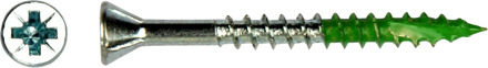 PFS+ | MDF-schroef PFS-M VZK Ø 4,5x50/35 Zn/Groen | 200 st PFFS-M001004500503