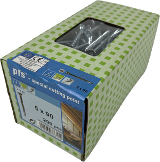 PFS+ | Spaanplaatschroef PFS+ VZK-T Ø 5,0x90 Zn T20 | 200 st - PFWVTG001005000903