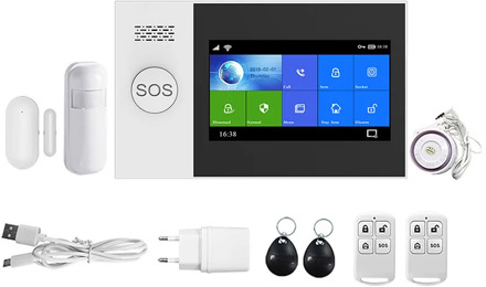 PG-107 Wireless Home WIFI GSM GPRS Burglar Home Security with Motion Detector Sensor Burglar Alarm APP Control EU Plug