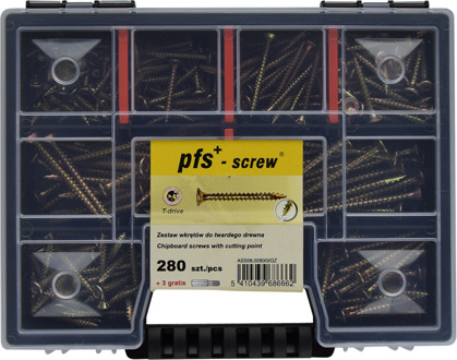 PGB-FASTENERS | Assortimentsdoos schroeven 280 dlg PWVTV ZnG - ASS008002028002