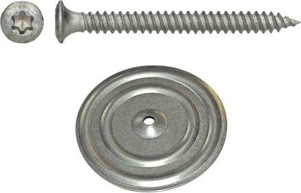 PGB-FASTENERS | Dakschroef vzk T25 Ø 4,8x160 +Isolatiepl. | 150 st 0DSSVT015SET160M