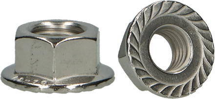 PGB-FASTENERS | Gekartelde moer DIN 6923 M10 A2 | 200 st 0000GMA0001003