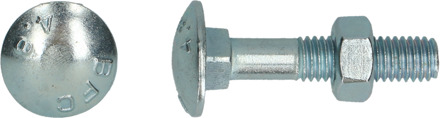 PGB-FASTENERS | Houtbout 4.8 DIN 603/555 M 8x60 Zn | 200 st 603001008000603