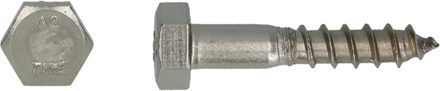 PGB-FASTENERS | Houtdraadbout DIN 571 Ø 7,0x130 A2 | 100 st 000571A00007001303