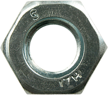 PGB-FASTENERS | Lage zeskantmoer 17H DIN 936 M24 Zn | 50 st 93600102403
