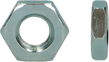 PGB-FASTENERS | Lage zeskantmoer DIN 439B/04 M20 Zn | 100 st 43900102003