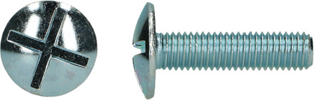 PGB-FASTENERS | Platbolkopschroef oef dubbel gleuf M6x60 Zn | 200 st 0000VP001006000603