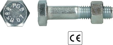 PGB-FASTENERS | SB-bout CE 8.8 EN15048-1 M24x100 Zn | 10 st P15048801024001003