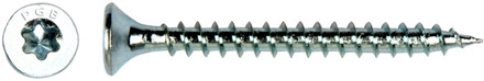 pgb-fasteners Universele Spaanplaatschroef Verzinkt VK-T Voldraad verzonken kop Ø 4,50x70 TX20 | 200 st | PGWVTV001004500702
