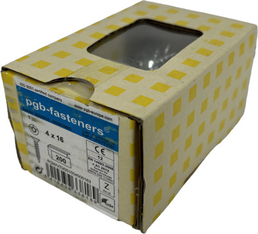 pgb-fasteners Universele spaanplaatschroef VK-T Voldraad verzonken kop Ø4,0x16 Zn TX20 | 200 st | PGWVTV001004000163