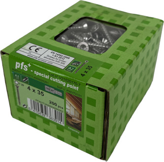 pgb-fasteners Universele spaanplaatschroef VK-T Voldraad verzonken kop Ø4,0x35 Zn TX20 | 200 st | PGWVTV001004000353