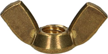 PGB-FASTENERS | Vleugelmoer DIN 314 M 6 Messing | 250 st 000314MS000603