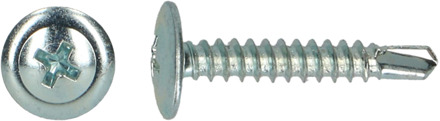 PGB-FASTENERS | Zelfborende schroef bolkop+kraag Ø 4,20x13 Zn | 1000 st 0ZBBKR001004201303