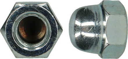 PGB-FASTENERS | Zeskant dopmoer DIN 1587 M 6 Zn | 200 st 158760100603