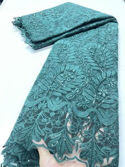 Pgc Blauw Afrikaanse Melk Zijde Kant Stof Kant Materiaal Nigeriaanse Kant Stoffen Voor Bruiloft Naaien YA3918B-2 african lace fabric6