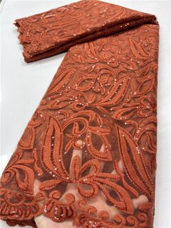 Pgc Blauw Afrikaanse Mesh Kant Stof Met Pailletten Melk Zijde Kant Stof Zachte Franse Kant Stof Voor Wedding Party Naaien YA3921B-2 african lace fabric1