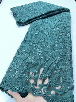 Pgc Blauw Afrikaanse Mesh Kant Stof Met Pailletten Melk Zijde Kant Stof Zachte Franse Kant Stof Voor Wedding Party Naaien YA3921B-2 african lace fabric5