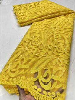 Pgc Blauw Afrikaanse Mesh Kant Stof Met Pailletten Melk Zijde Kant Stof Zachte Franse Kant Stof Voor Wedding Party Naaien YA3921B-2 african lace fabric6