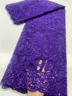 Pgc Franse Tulle Lace Stof 5 Yards Afrikaanse Kant Stof Kant Nigeriaanse Kant Stoffen Voor Party Dress YA3917B-4 african lace fabric6