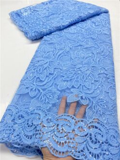 Pgc Franse Tulle Lace Stof 5 Yards Afrikaanse Kant Stof Kant Nigeriaanse Kant Stoffen Voor Party Dress YA3917B-4 african lace fabric7