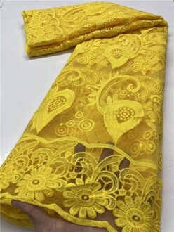 Pgc Wit Afrikaanse Franse Pailletten Tulle Lace Stof Kant Nigeriaanse Mesh Netto Kant Stof Voor Naaien YA3920B-3 african lace fabric2