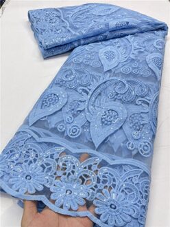 Pgc Wit Afrikaanse Franse Pailletten Tulle Lace Stof Kant Nigeriaanse Mesh Netto Kant Stof Voor Naaien YA3920B-3 african lace fabric4