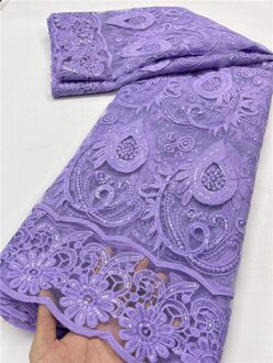 Pgc Wit Afrikaanse Franse Pailletten Tulle Lace Stof Kant Nigeriaanse Mesh Netto Kant Stof Voor Naaien YA3920B-3 african lace fabric6