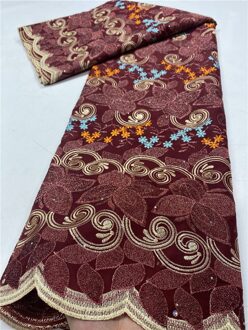 Pgc Zwitserse Voile Kant In Zwitserland Afrikaanse Droge Kant Stof 100% Katoen Kant Voor Feestjurk Naaien YA3867B-1 african lace fabric1