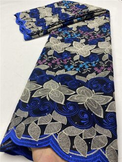 Pgc Zwitserse Voile Kant In Zwitserland Afrikaanse Droge Kant Stof 100% Katoen Kant Voor Feestjurk Naaien YA3867B-1 african lace fabric2