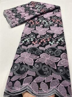 Pgc Zwitserse Voile Kant In Zwitserland Afrikaanse Droge Kant Stof 100% Katoen Kant Voor Feestjurk Naaien YA3867B-1 african lace fabric4