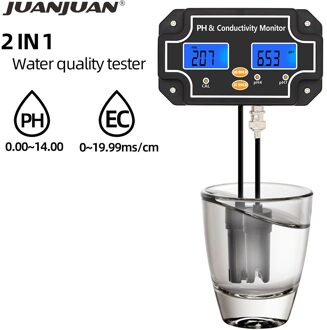 Ph/EC-2681 2 In 1 Ph Ec Meter Ph Meter Online Multi-Parameter Water Quality Tester Ec Detector geleidbaarheid Monitor Voor Zwembad EU plug