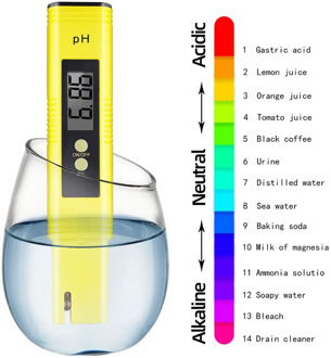 PH TESTER Accuracy 0.01 Digital PH Meter Tester for Water Food Aquarium Pool Hydroponics Pocket Size PH Tester Large LCD Display