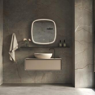 Phantom Deens Ovale LED spiegel - 60 x 60 cm - Directe en Indirecte LED - Spiegelverwarming - Kleurenwissel - Touch Dimmer