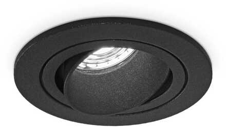 Philadelphia LED inbouwspot - Dimbaar - Incl. GU10 - 6500K - 4 Watt - Zwart - Kantelbaar - IP20 voor binnen - Rond