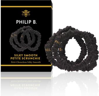 Philip B Haarelastiek Philip B Petite Black Scrunchie 3 st