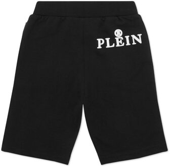 Philipp Plein Baggy Fit Shorts Iconic Plein Zwart/Groen - 12J / 152cm