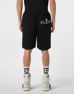 Philipp Plein Baggy Fit Shorts Iconic Plein Zwart