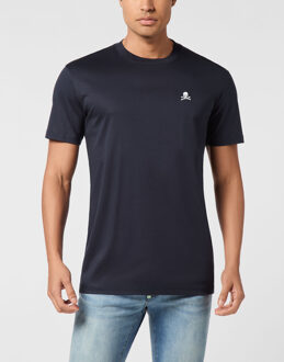 Philipp Plein Basic Round Neck T-Shirt Skull Donkerblauw - L