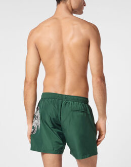 Philipp Plein Beachwear Short Trousers Dragon Groen