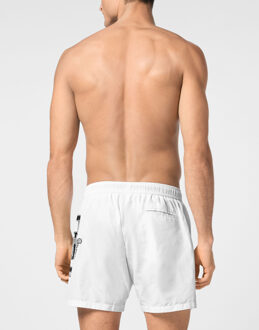 Philipp Plein Beachwear Short Trousers Dragon Wit - M