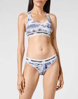 Philipp Plein Beha En Plein Air Wit/Blauw - XS