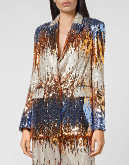 Philipp Plein Blazer Gothic Plein Blauw