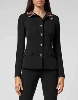 Philipp Plein Blazer Leopard Zwart - S
